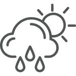 Weather-resistant signage icon suitable for outdoor use